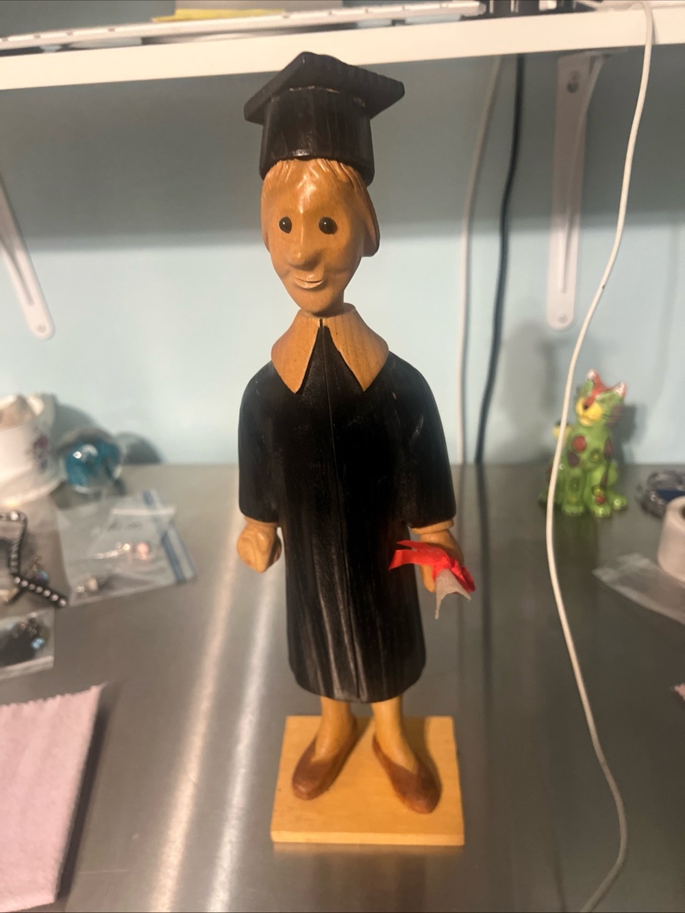 Vintage Romer Handmade Graduate Wooden 14” Figure made in Italy